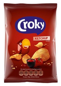 Croky Ketchup Chips (Braun) 20 Beutel 40g 