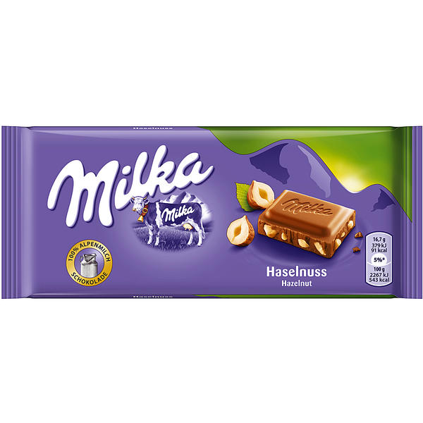 Tafeln Tafelschokolade bei günstig 22 online bestellen Haselnuss | Milka Schokoladentafeln sweet24.de 100g